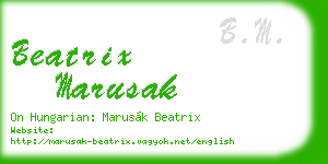 beatrix marusak business card